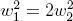 w1^2=2w2^2